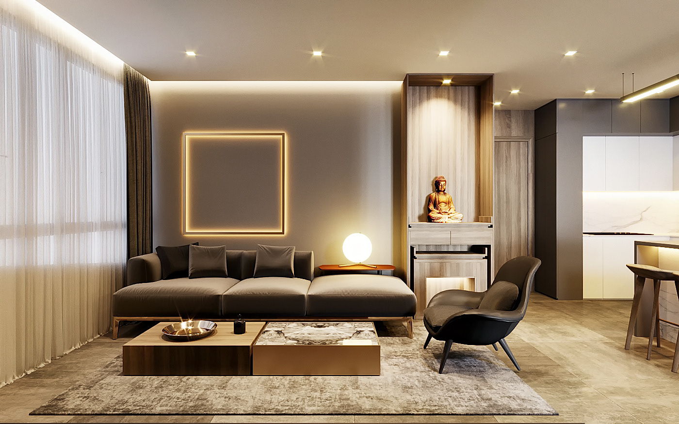 thiết kế nội thất chung cư tại Bà Rịa - Vũng Tàu Diamond Sea apartment 6 1535448334