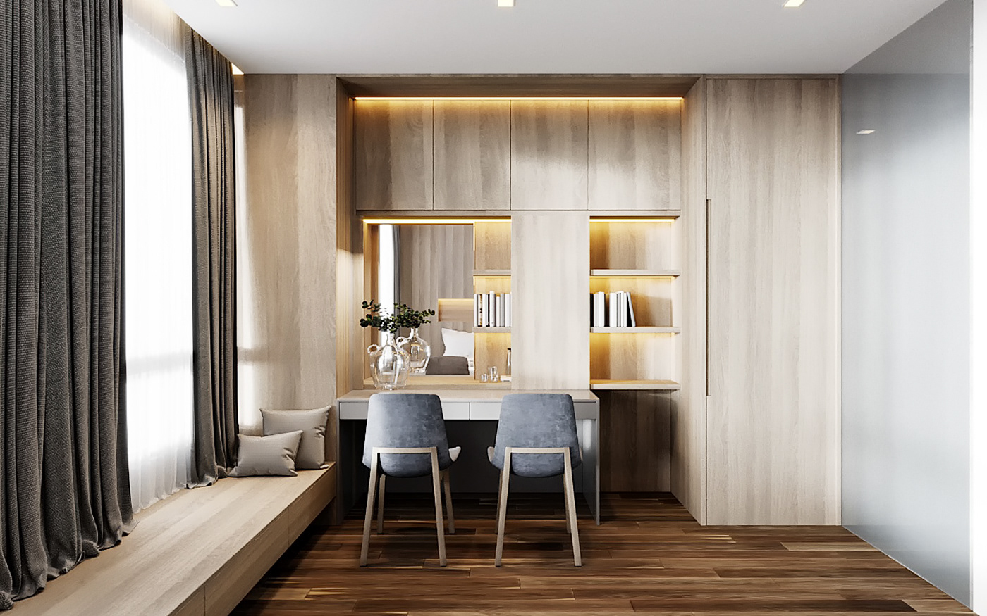 thiết kế nội thất chung cư tại Bà Rịa - Vũng Tàu Diamond Sea apartment 8 1535448334