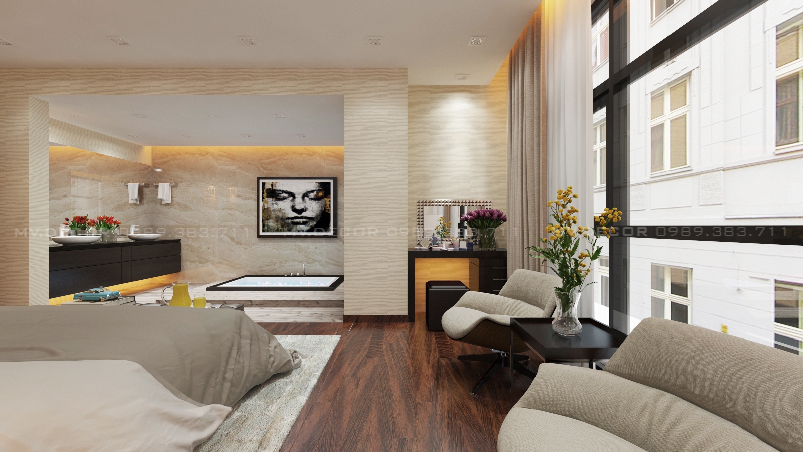 thiết kế nội thất chung cư tại Hà Nội penthouse golden palace 52 1549988649