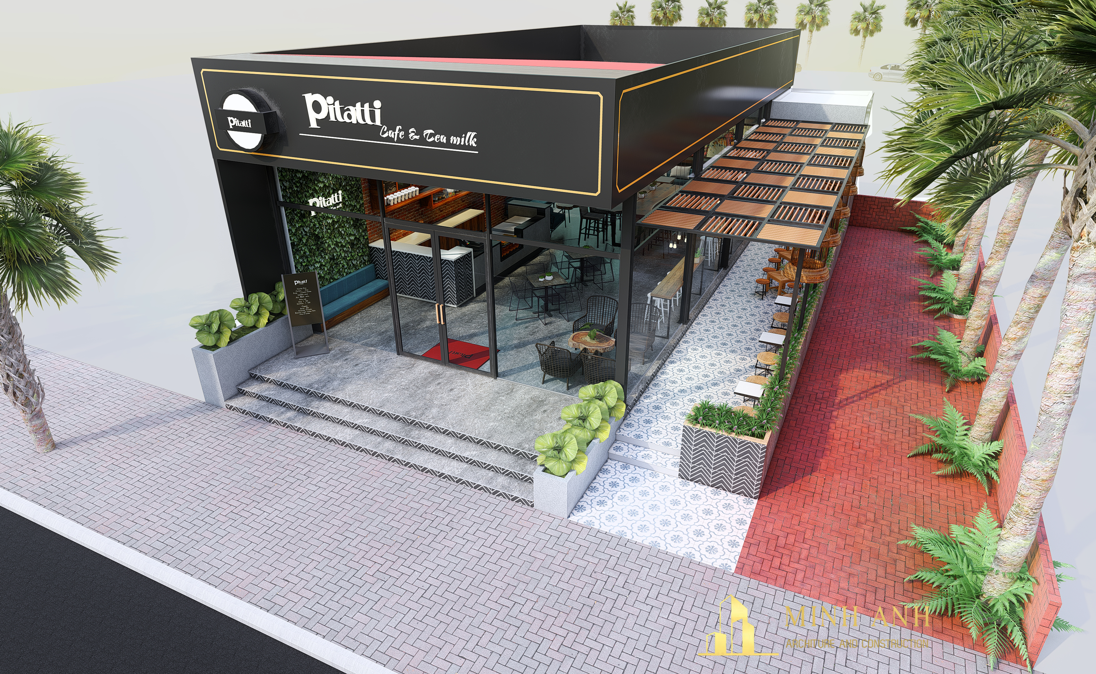 Thiết kế nội thất Cafe tại Hồ Chí Minh Pitatti Cafe & Milk Tea 1581062898 2