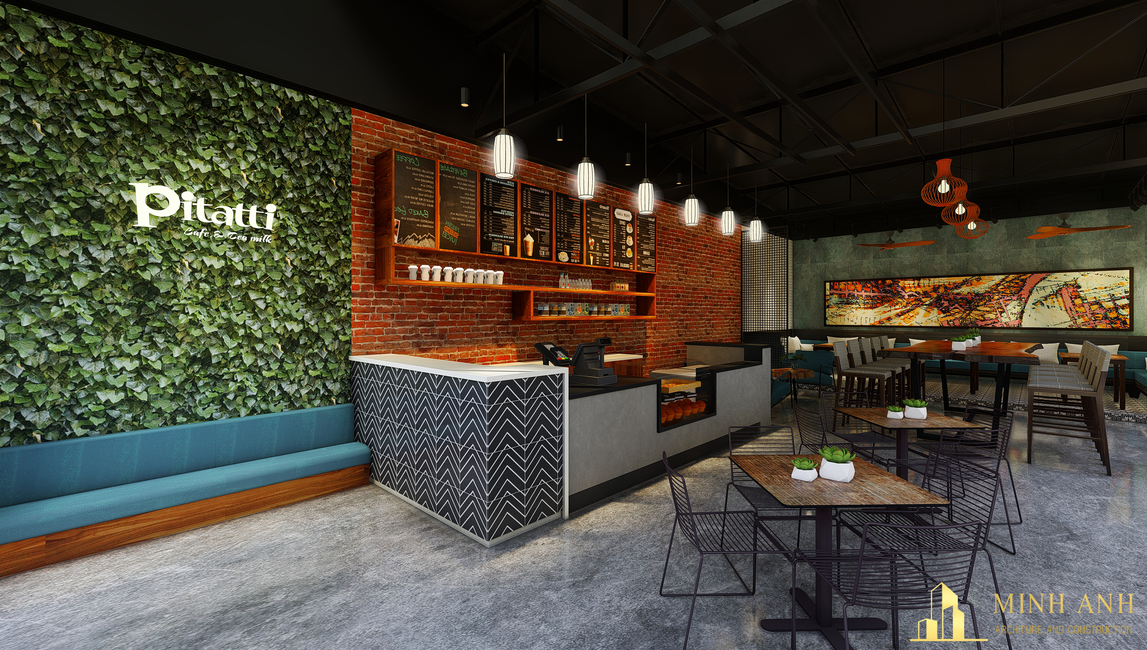 Thiết kế nội thất Cafe tại Hồ Chí Minh Pitatti Cafe & Milk Tea 1581062909 7