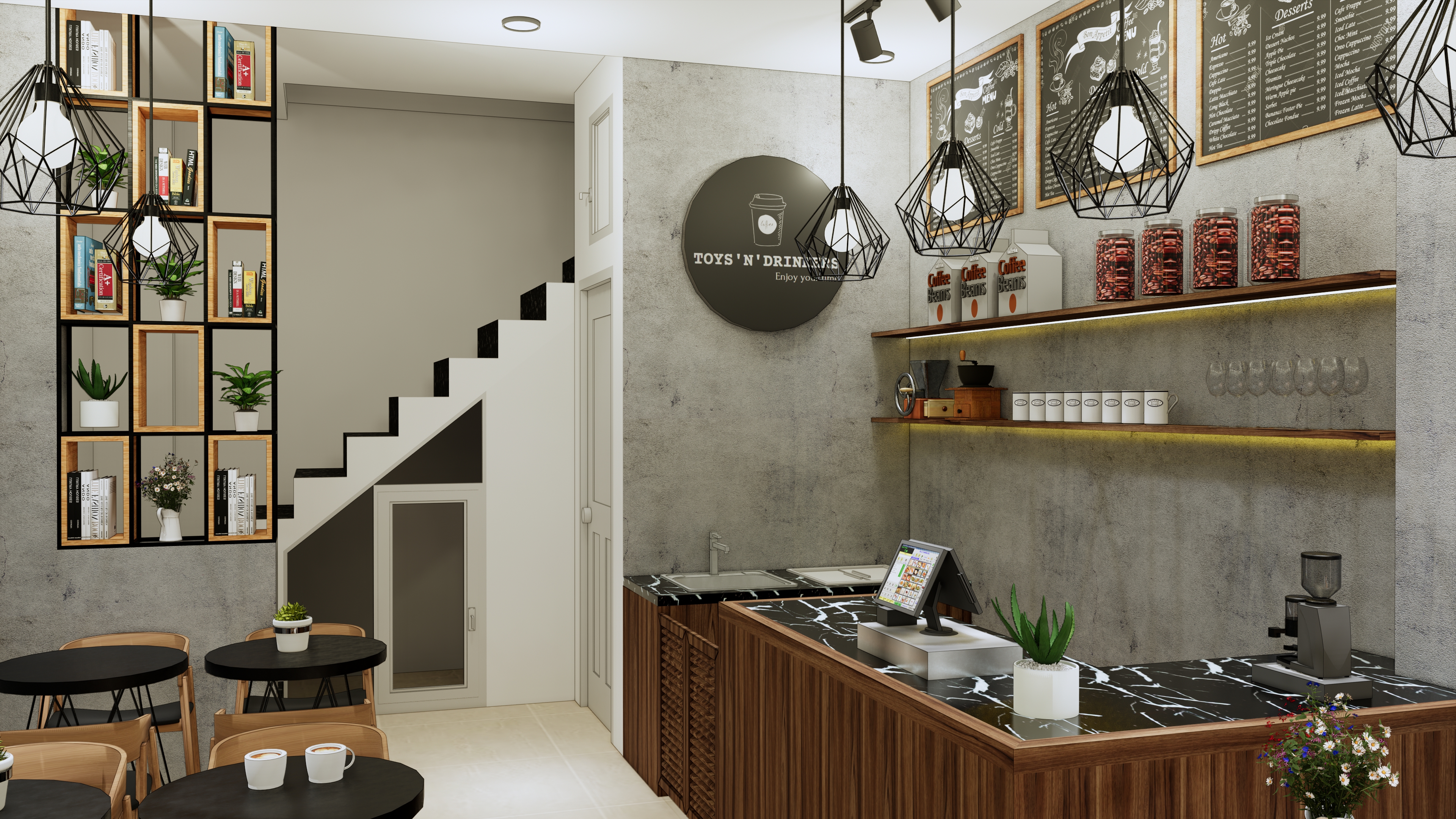 Thiết kế nội thất Cafe tại Hồ Chí Minh COFFEE CMTT 1627552585 2