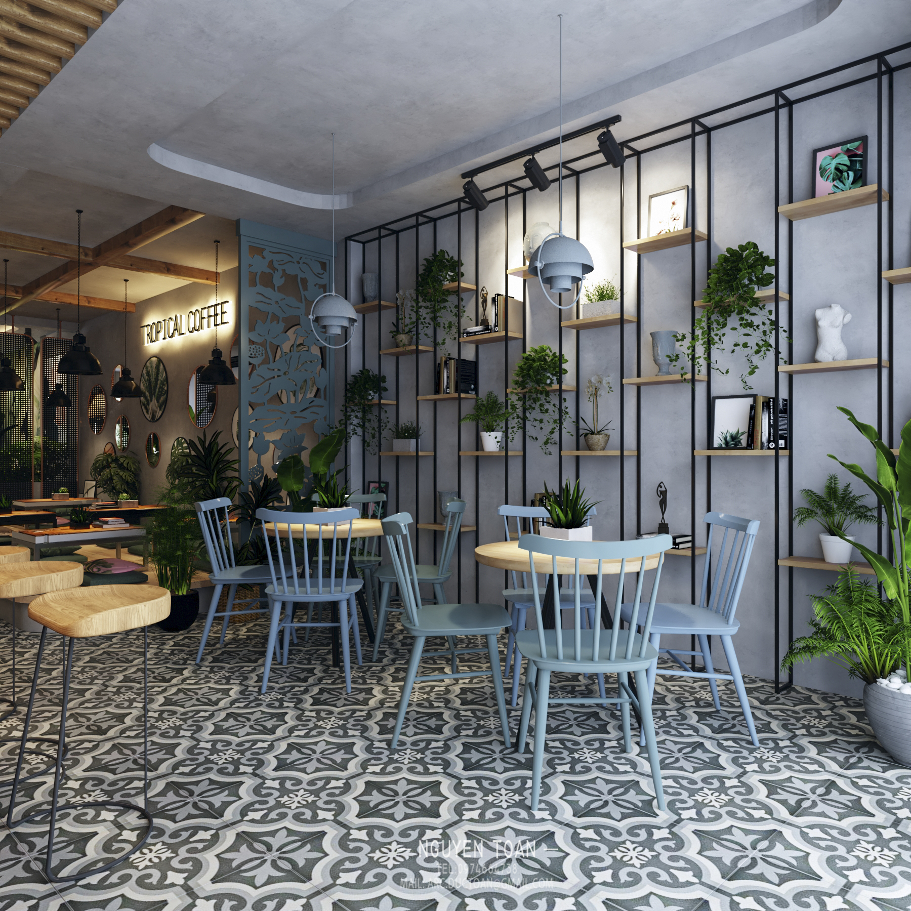 Thiết kế nội thất Cafe tại Hồ Chí Minh TROPICAL-COFFEE 1577943912 4