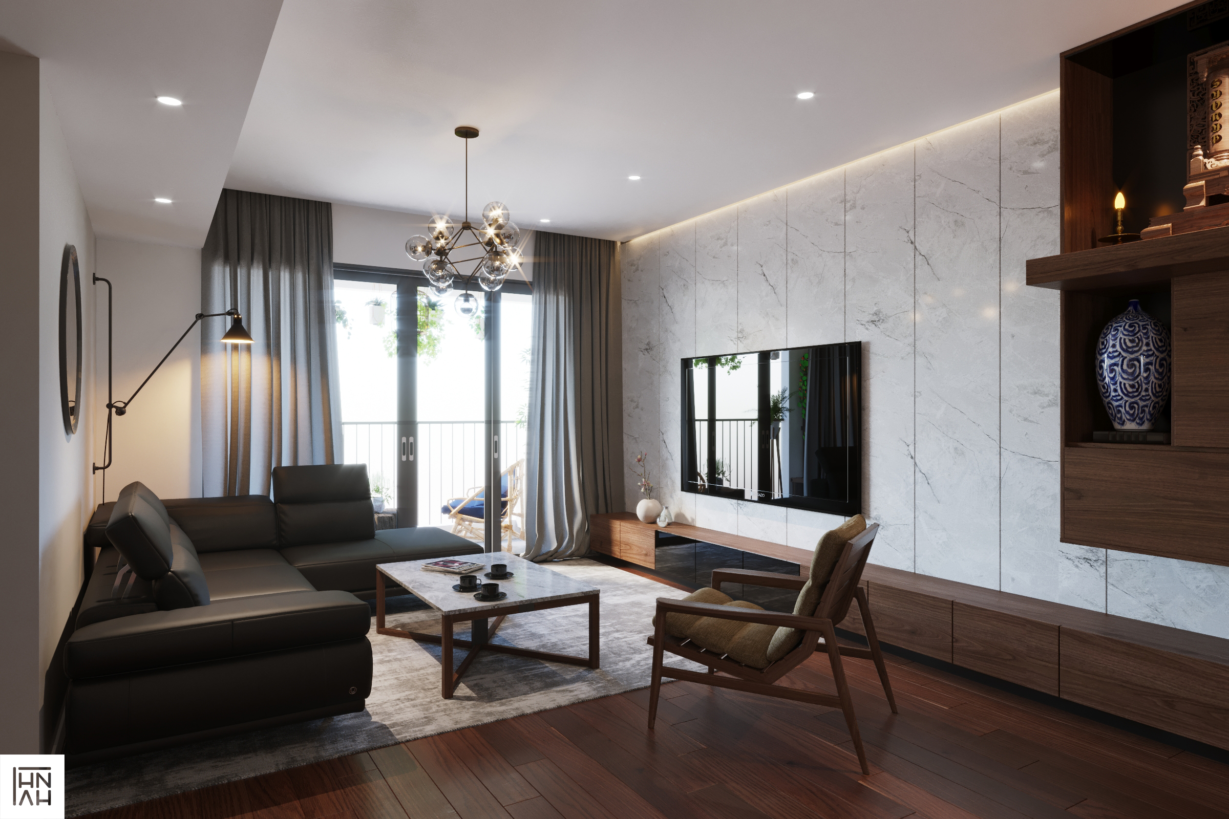 thiết kế nội thất chung cư tại Hà Nội Cuc. Apartment 1 1566896397
