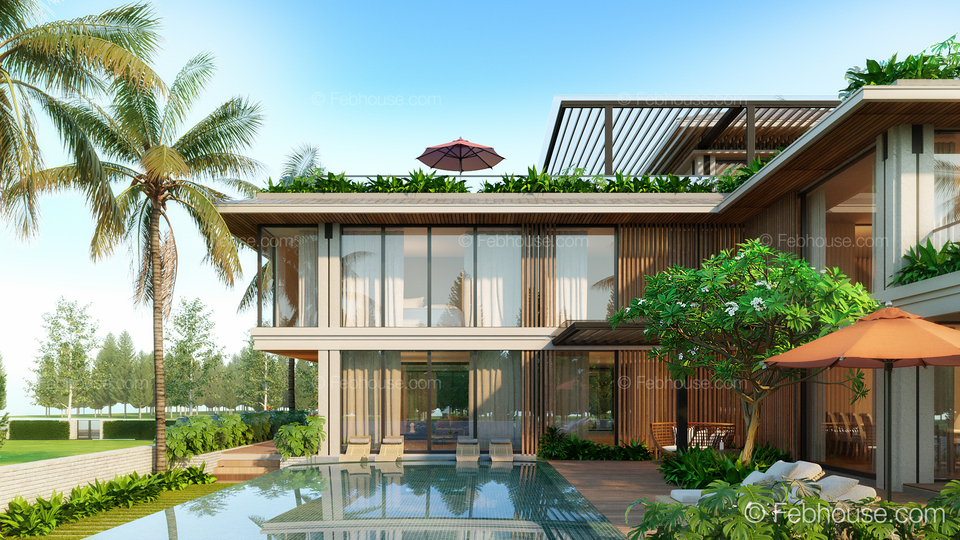 Thiết kế Biệt Thự tại Đà Nẵng SH-MAISON  nhà vườn ven biển phong cách đương đại 1660599475 4