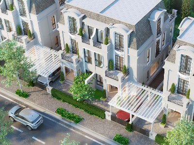 Thiết kế Biệt Thự tại Hà Nội Biệt thự Song lập - Phong cách Tân cổ điển