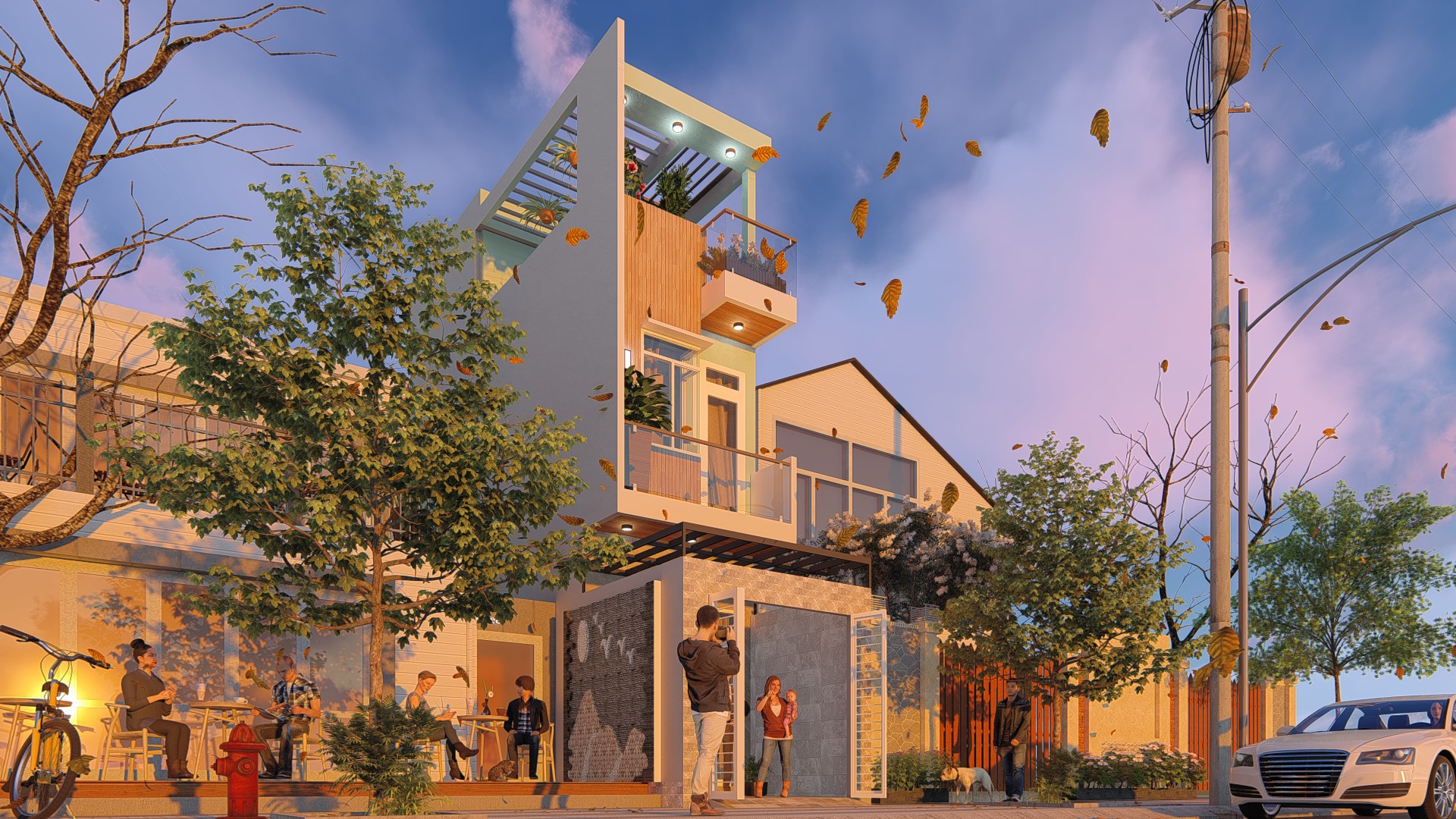 thiết kế Thiết Kế & Xây Dựng Nhà Mặt Phố 3 tầng Nhà Phố Anh Hùng11