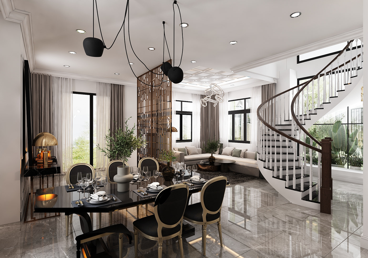 Thiết kế nội thất Biệt Thự tại Lâm Đồng BIỆT THỰ LÂM HÀ 1595652251 0