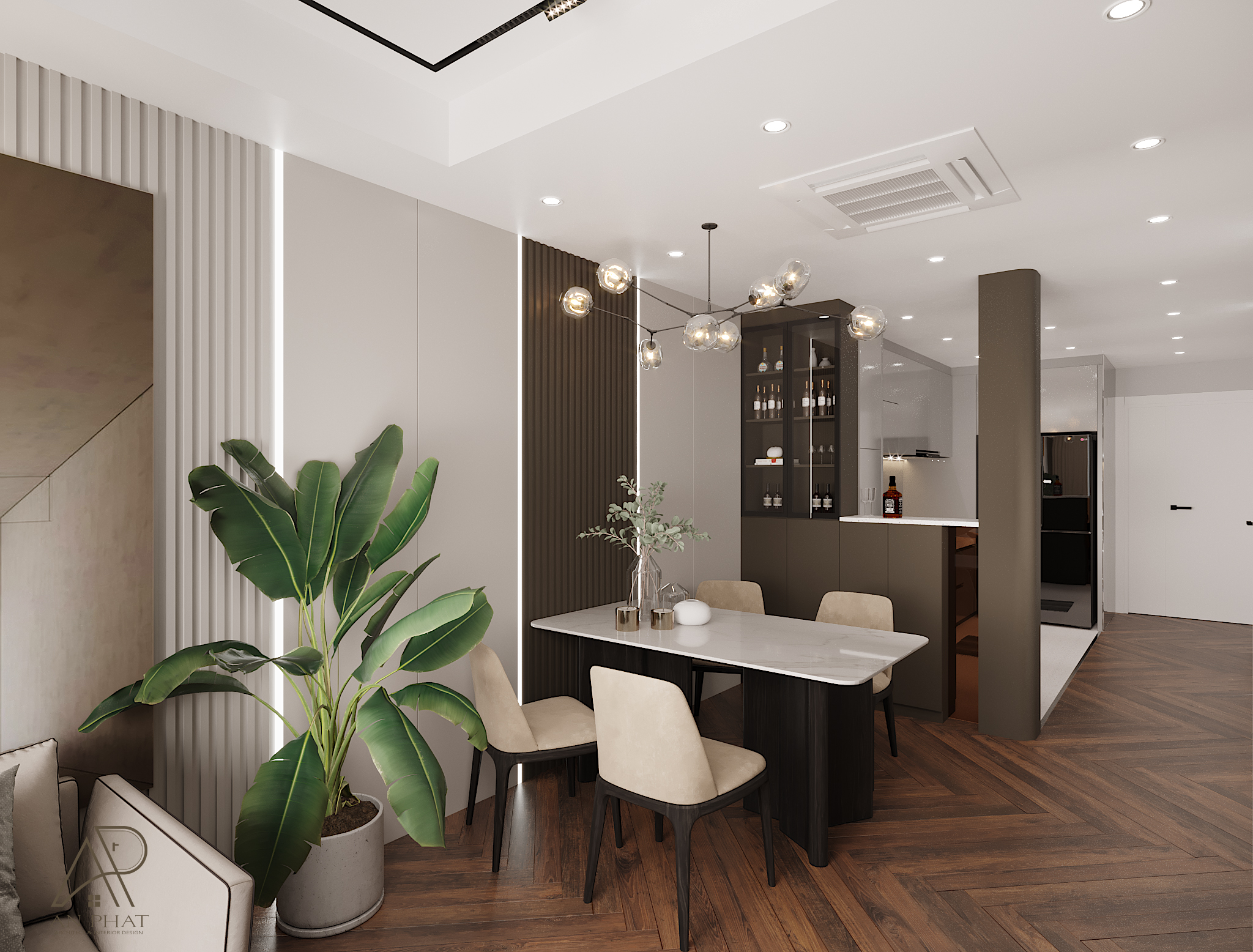 Thiết kế nội thất Biệt Thự tại Hà Nội Căn Hộ 252 Từ Liêm 1666094357 4
