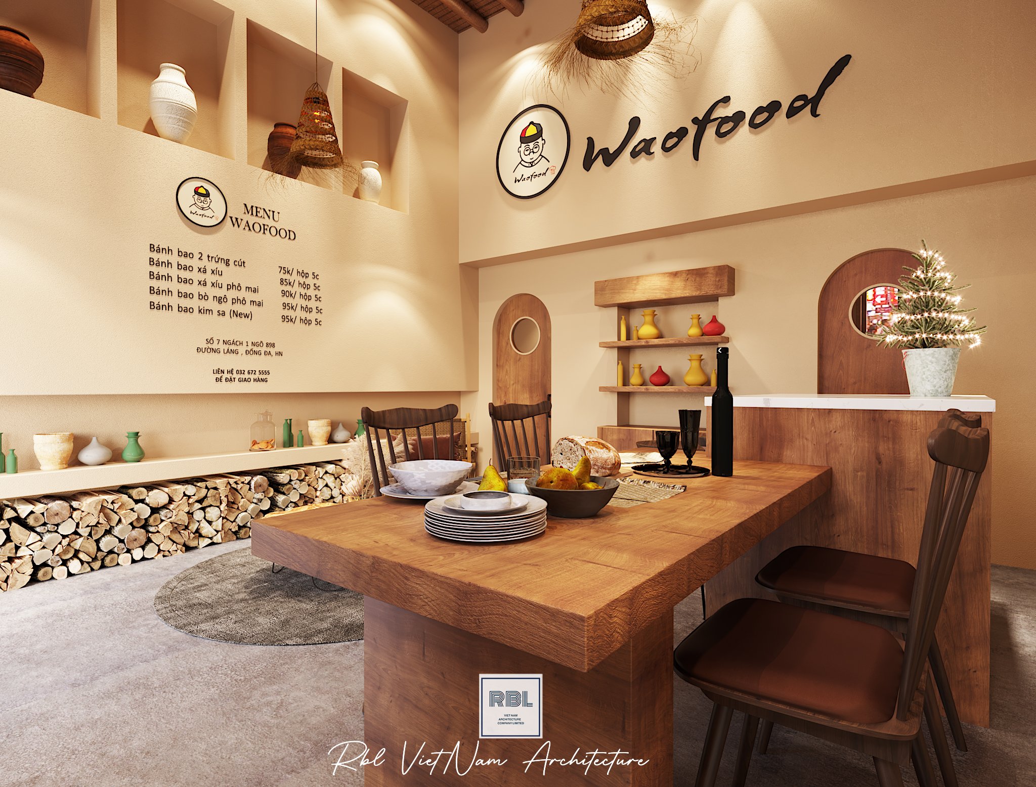 Thiết kế nội thất Nhà Hàng tại Hà Nội Cải tạo cửa hàng Waofood 1665148521 8
