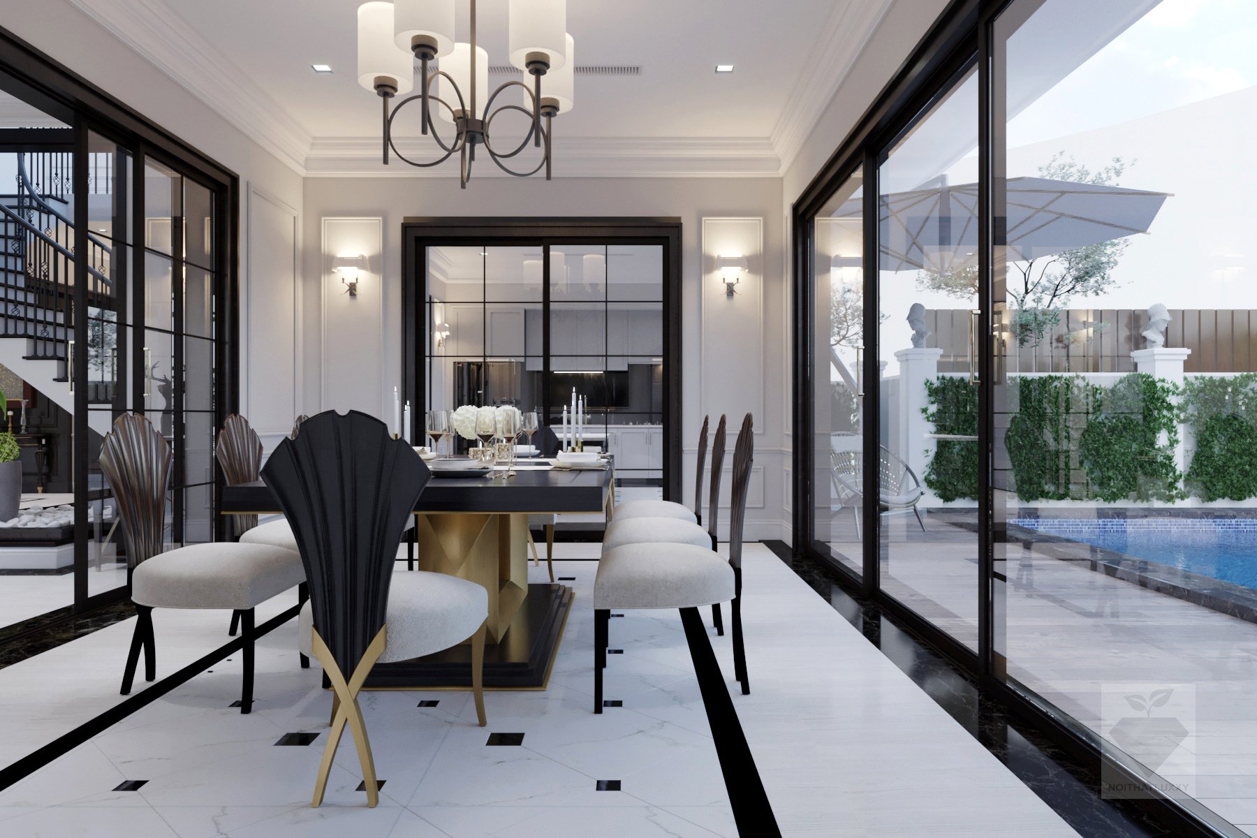 thiết kế Nội thất Biệt Thự Biệt thự ngoại ô57