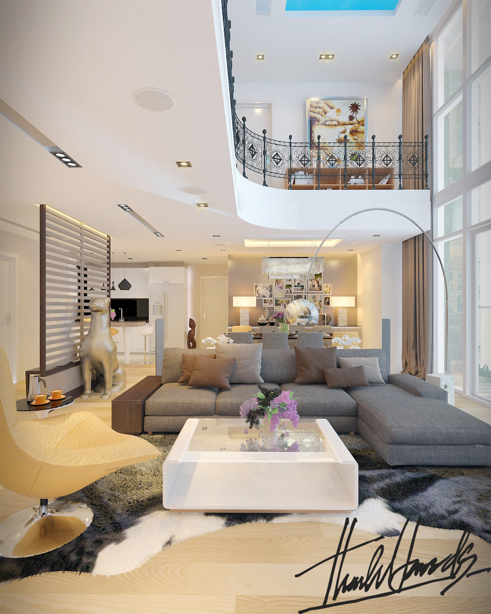 thiết kế nội thất chung cư tại Hà Nội Duplex mandari garden 8 1568689280
