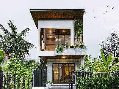 Thiết kế Nhà Mặt Phố tại Long An HOUSE M726