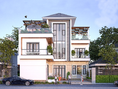 Thiết kế Biệt Thự tại Hà Nội Biệt thự bà Phúc Cường Hoài Đức Hà Nội