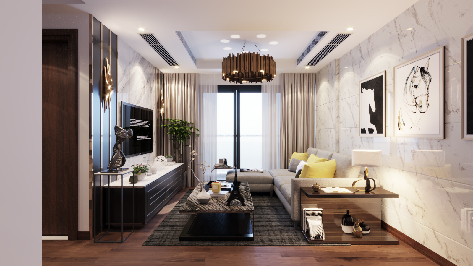 thiết kế nội thất chung cư tại Hà Nội Green Pearl Minh Khai 0 1567783618