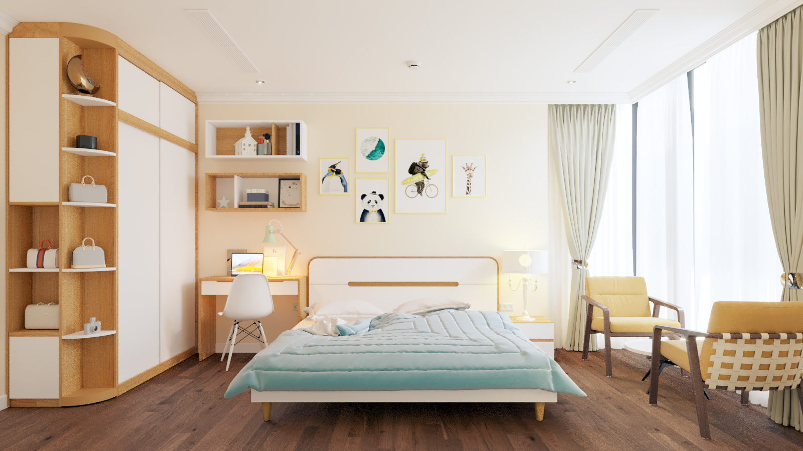 thiết kế nội thất chung cư tại Hà Nội Green Pearl Minh Khai 2 1567785735