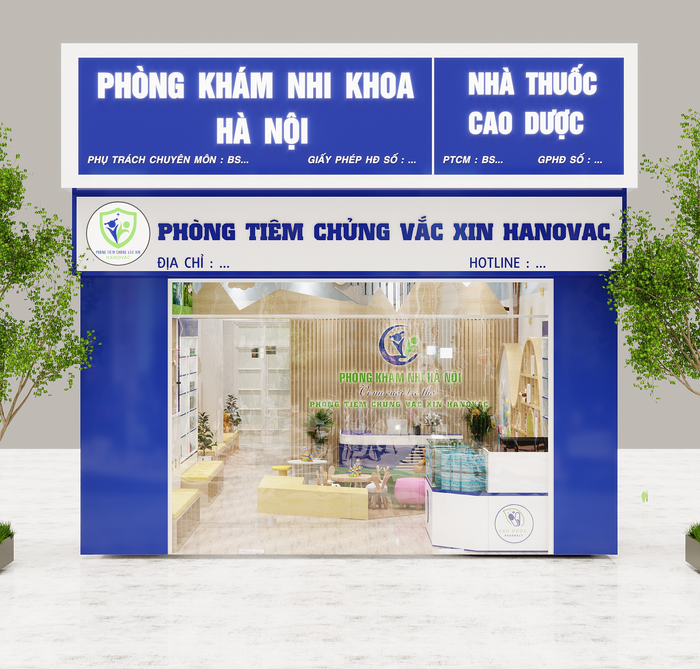 Thiết kế nội thất Shop tại Hà Nội Phong Khám Nhi Khoa Hà Nội 1665525829 13