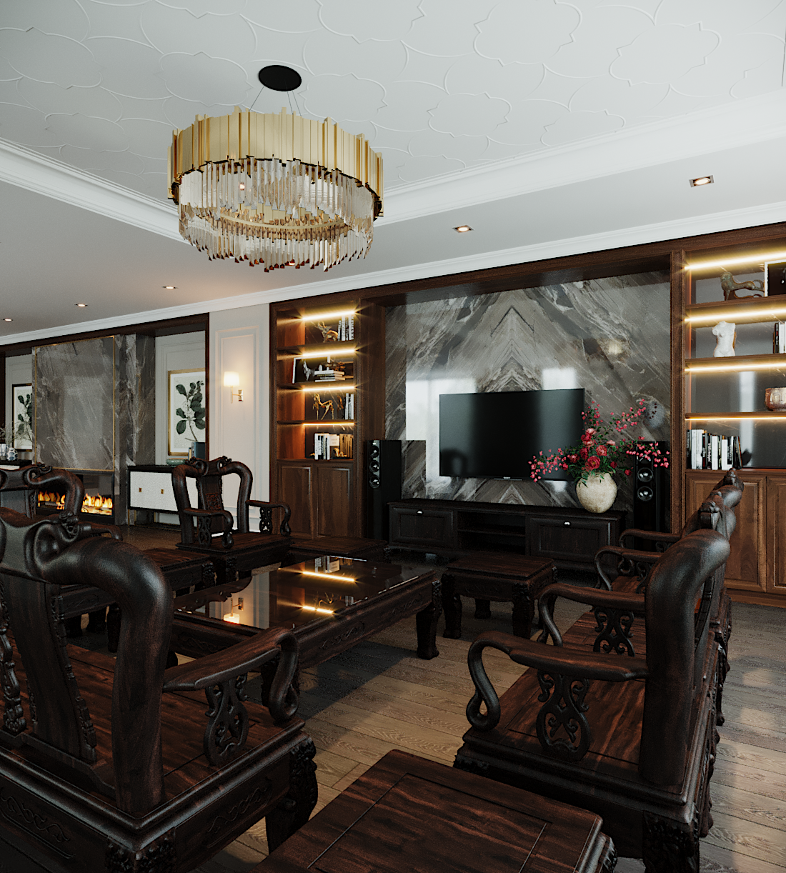 Thiết kế nội thất Biệt Thự tại Hà Nội Biet thu ecopark 1587331058 5