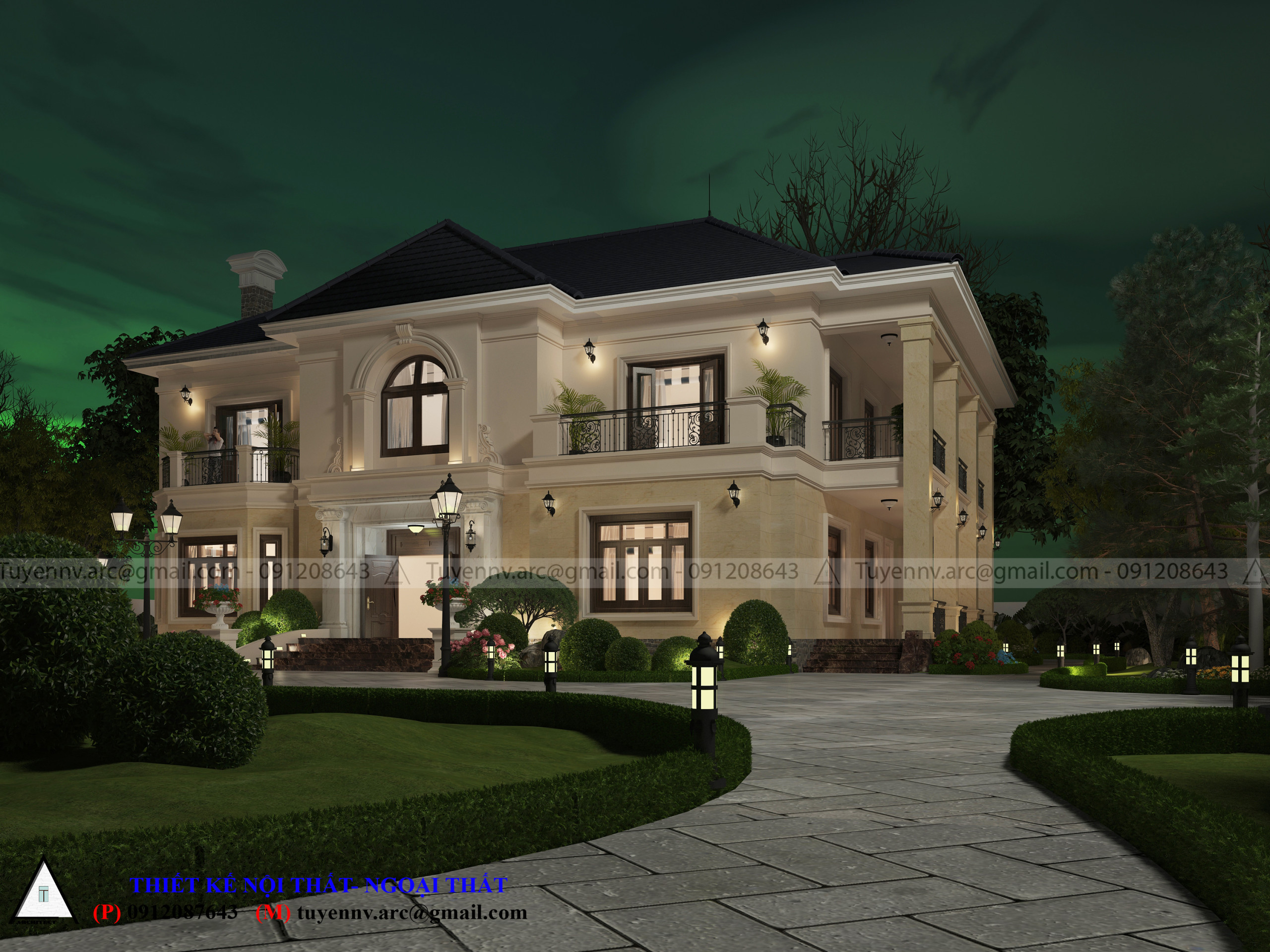 thiết kế Biệt Thự 2 tầng tại Vĩnh Phúc Biệt thư sân vườn 2 tầng 8 1549857987