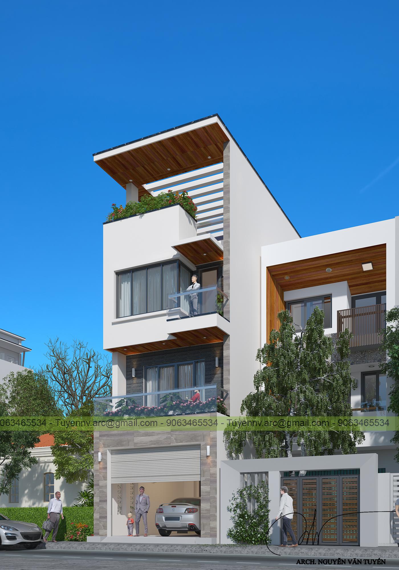 thiết kế Nhà Mặt Phố 3 tầng tại Vĩnh Phúc Thiết kế nhà phố mặt tiền 5x20 4 1550120607