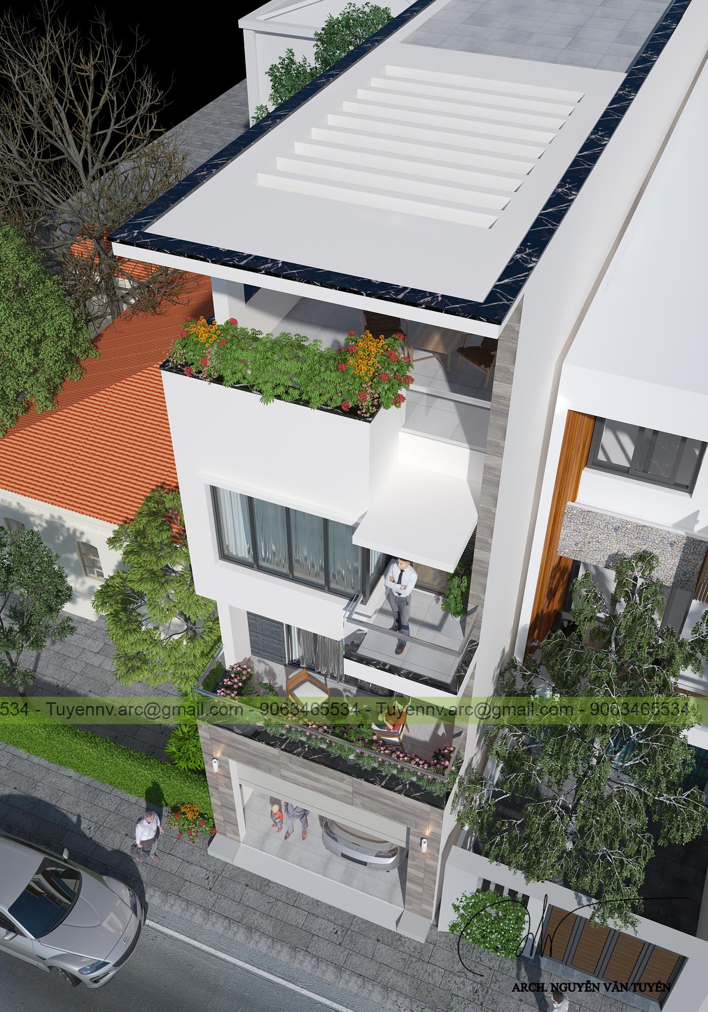 thiết kế Nhà Mặt Phố 3 tầng tại Vĩnh Phúc Thiết kế nhà phố mặt tiền 5x20 6 1550120607