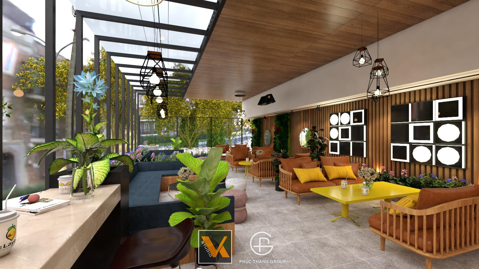 Thiết kế nội thất Cafe tại Vĩnh Phúc Tam Dao Coffee & Hotel 1593609648 4