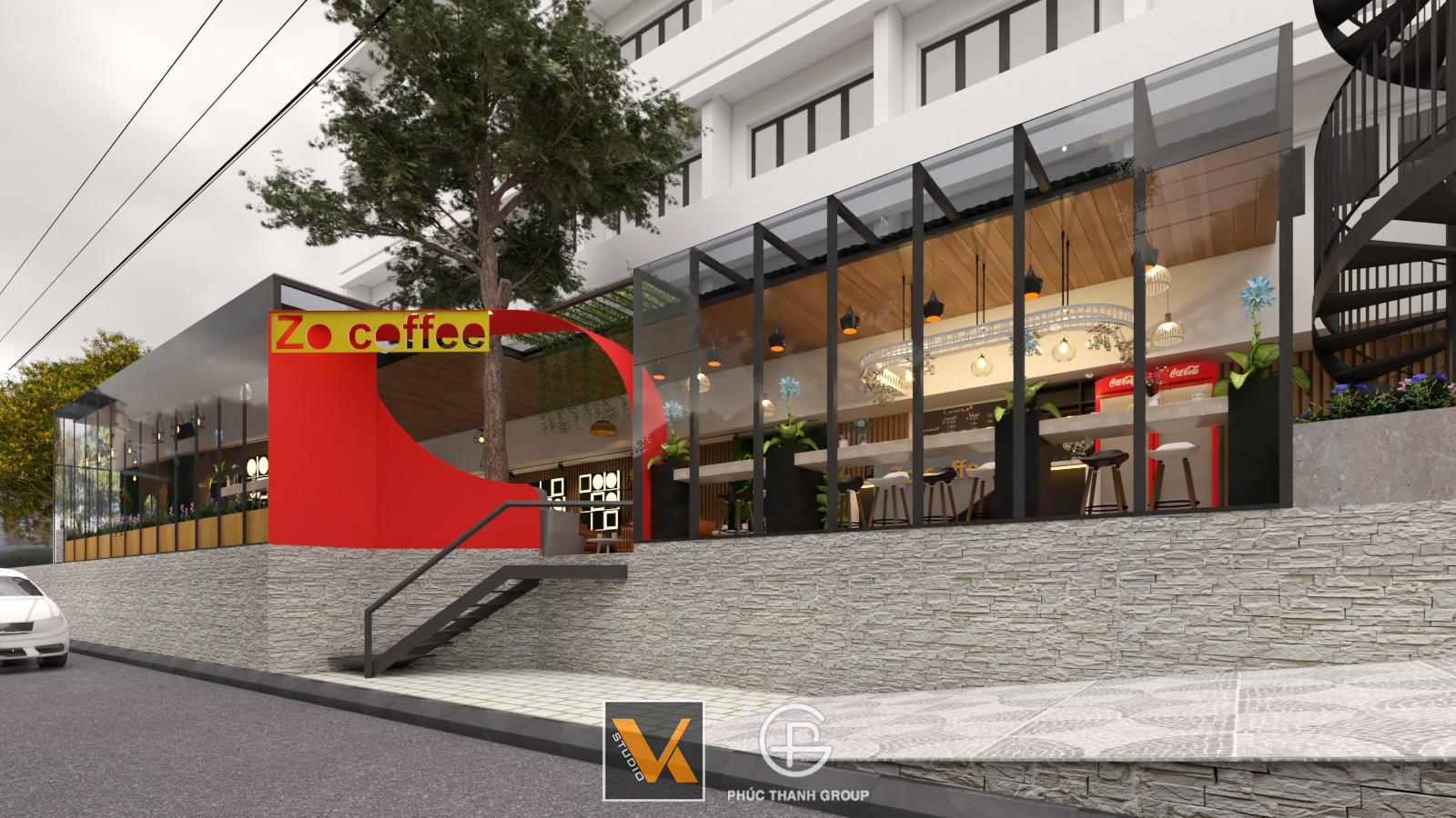 Thiết kế nội thất Cafe tại Vĩnh Phúc Tam Dao Coffee & Hotel 1593609648 6