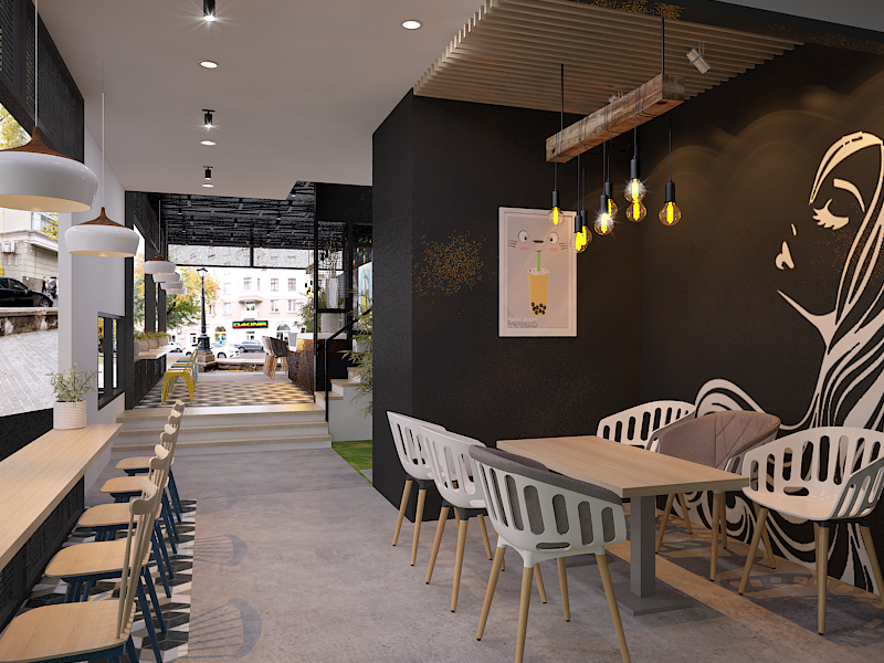 thiết kế nội thất Cafe tại Hồ Chí Minh Mr.GO Coffee and Milk Tea  3 1555511658