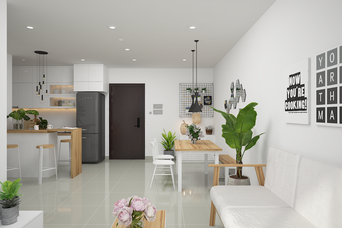 thiết kế nội thất chung cư tại Hồ Chí Minh CĂN HỘ ECO GREEN - CĂN HỘ TRẮNG 8 1555513087