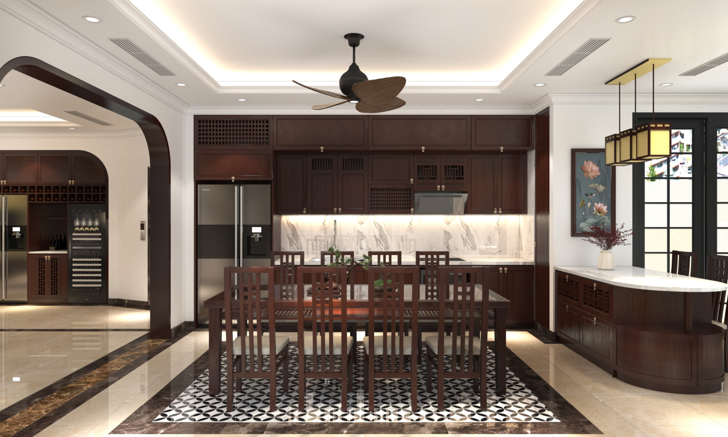 Thiết kế nội thất Biệt Thự tại Hà Nội Biệt thự gia đình Chị Hải 1666884660 1