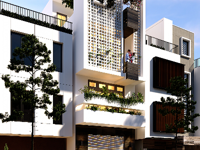 Thiết kế Nhà Mặt Phố tại Hà Nội Anh Thắng - Sài Sơn