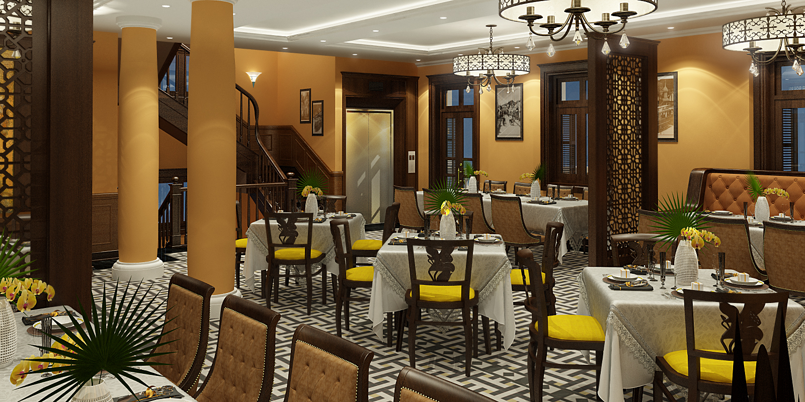 Thiết kế Nhà Hàng tại Hồ Chí Minh Indochine Restaurant Q7 1624618416 6