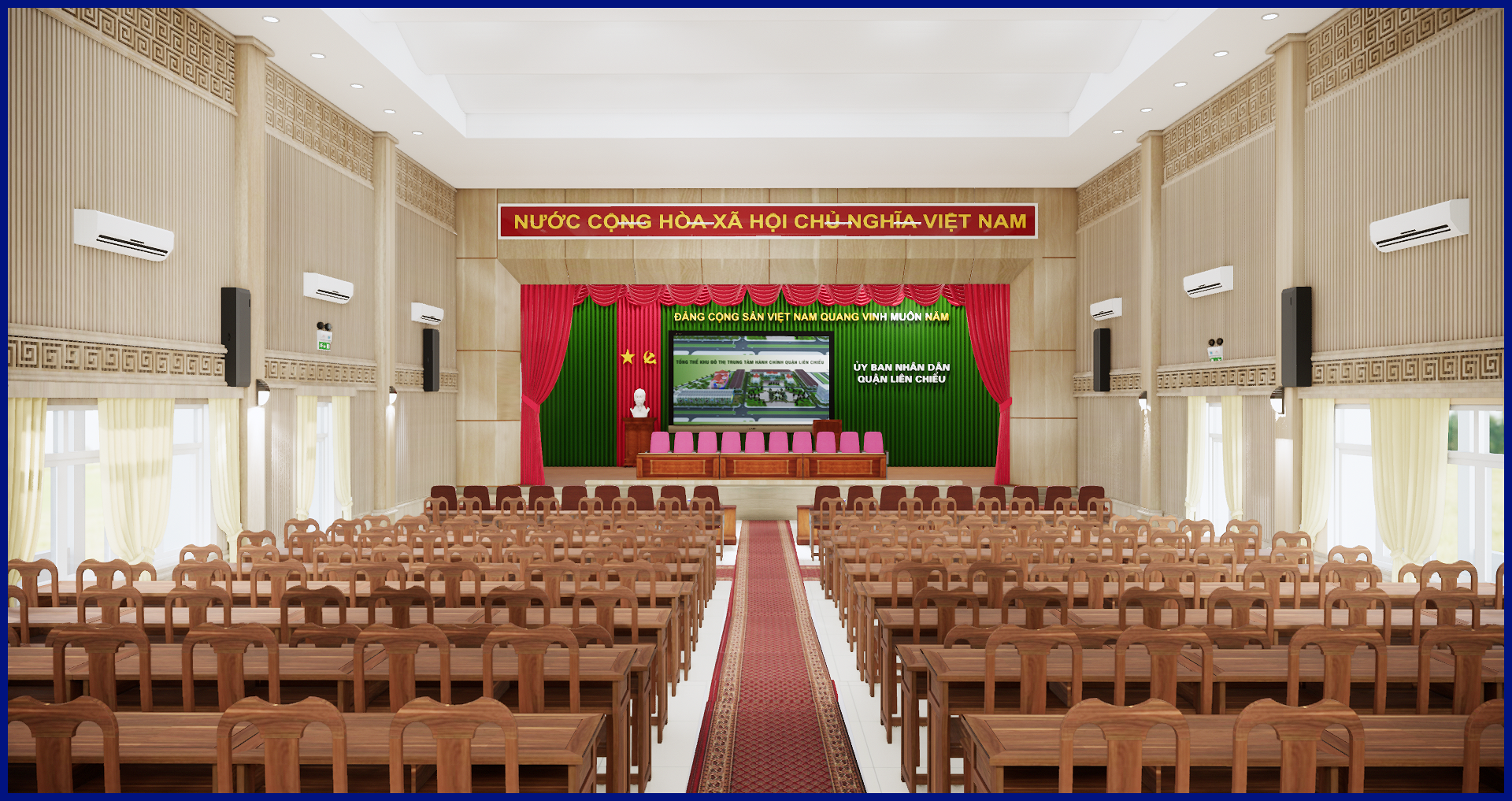 Thiết kế nội thất Công Trình Công Cộng tại Đà Nẵng CẢI TẠO NỘI THẤT HỘI TRƯỜNG QUẬN LIÊN CHIỂU ĐÀ NẴNG 1593486723 0