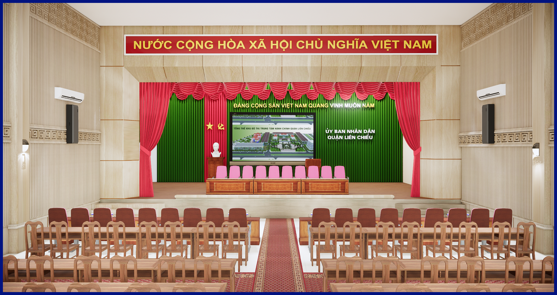Thiết kế nội thất Công Trình Công Cộng tại Đà Nẵng CẢI TẠO NỘI THẤT HỘI TRƯỜNG QUẬN LIÊN CHIỂU ĐÀ NẴNG 1593486723 1