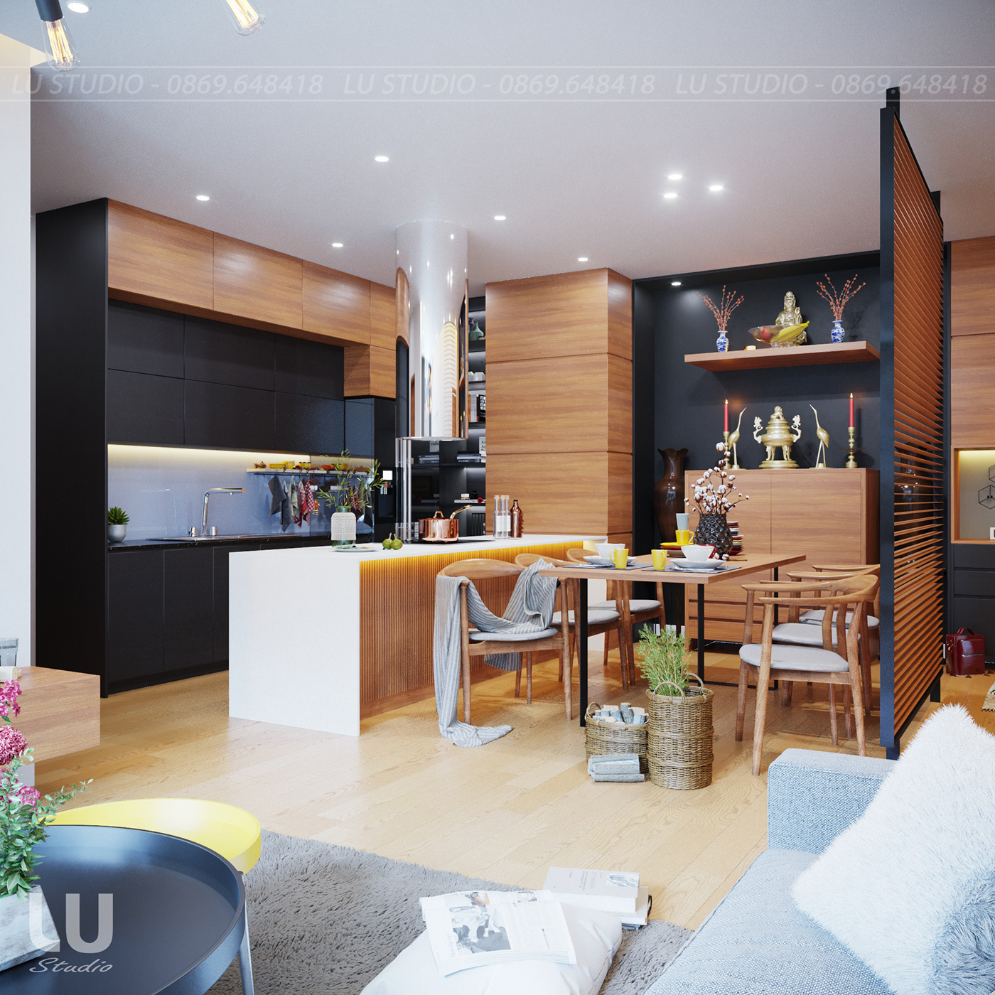 thiết kế nội thất chung cư tại Hà Nội Căn Hộ Season Avennue Phong Cách Hiện Đại - HN 6 1533263017
