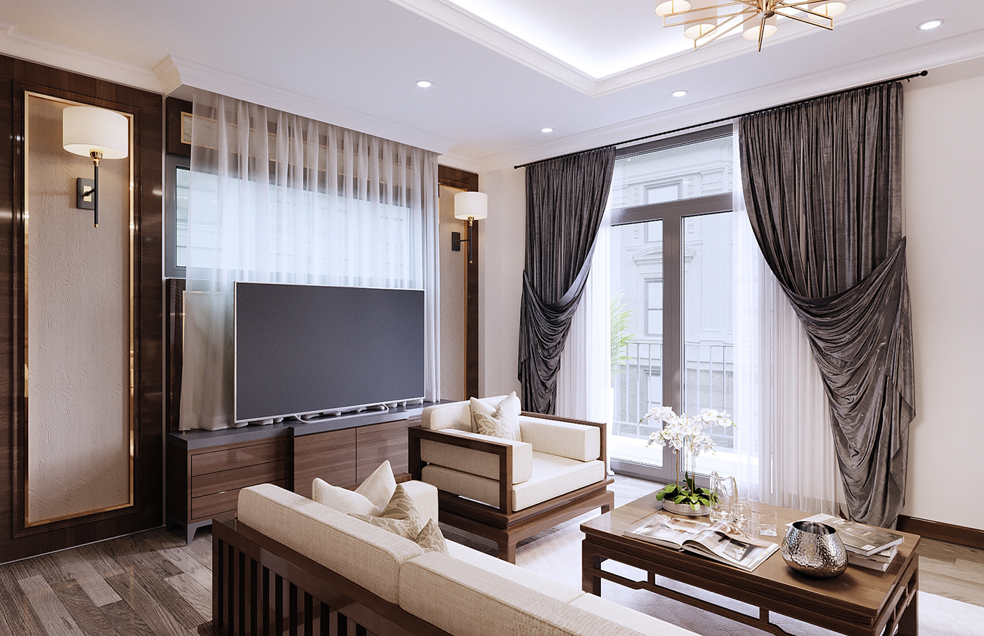 thiết kế nội thất Biệt Thự tại Hà Nội Thiết kế nội thất phong cách truyền thống 10 1536736953