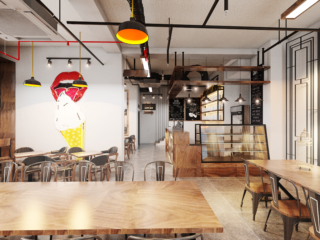 thiết kế nội thất Cafe tại Hồ Chí Minh THIẾT KẾ QUÁN CAFE- VINHOMES CENTRAL PARK 6 1534151695