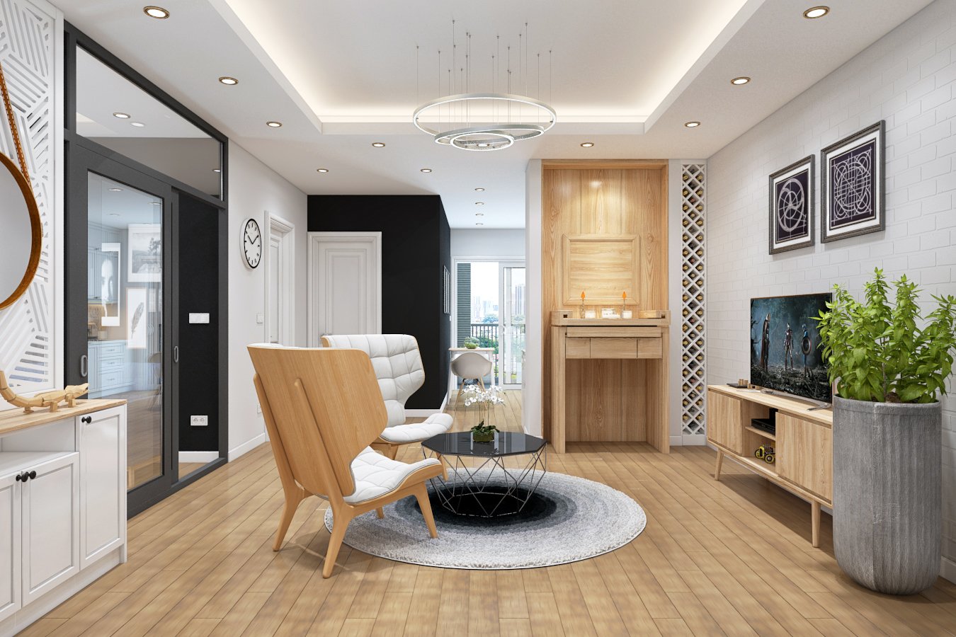 thiết kế nội thất chung cư tại Hà Nội Chung Cư - P.11.02.Cibucha 5 1563340057