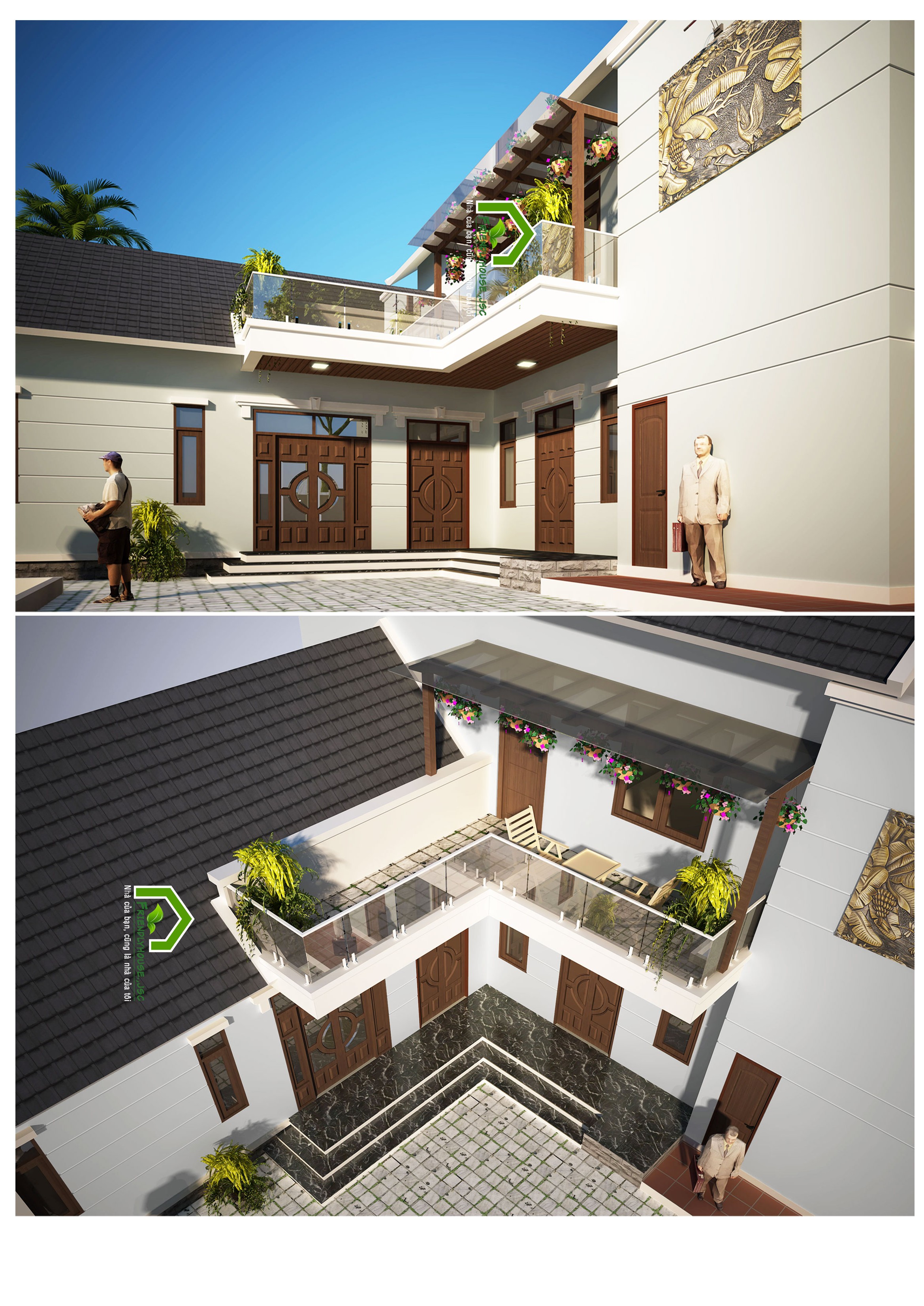 thiết kế Biệt Thự 2 tầng tại Vĩnh Phúc Thiết kế Nhà vườn 1,5 tầng tại Vĩnh Phúc 2 1564397885
