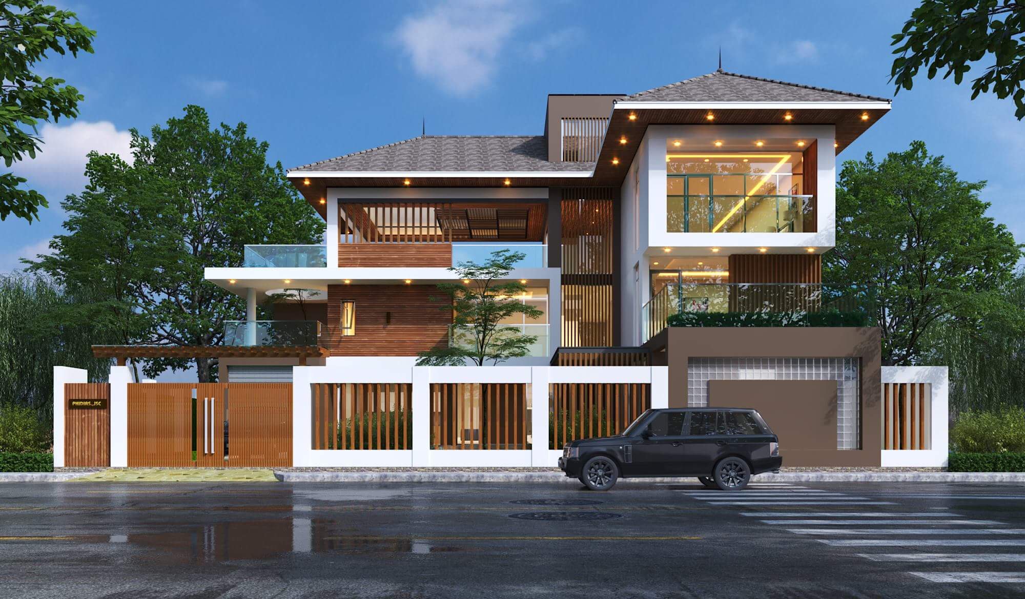 thiết kế Nhà 2 tầng tại Hà Nội Biệt thự Thạch Thất  0 1543593011