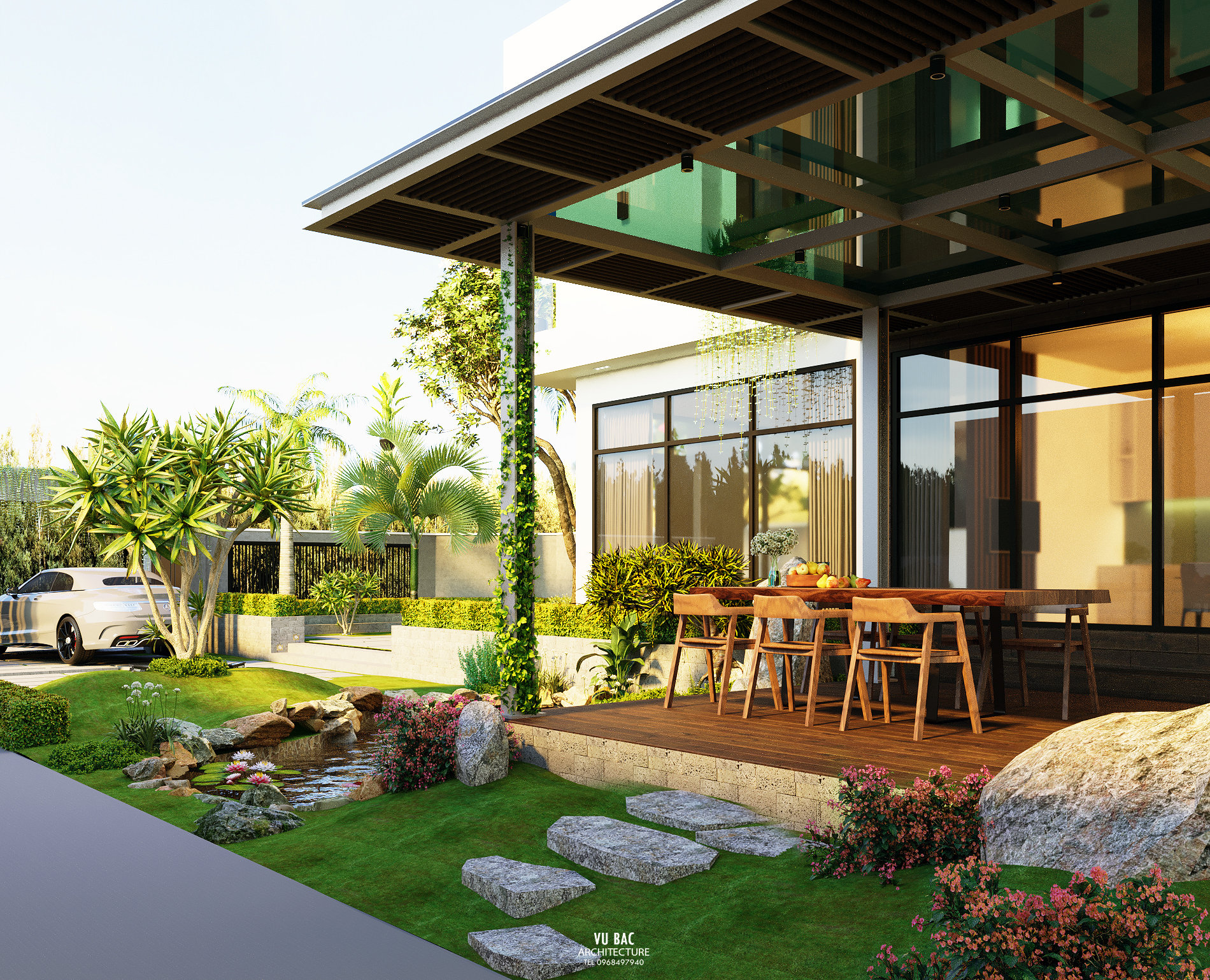 thiết kế Biệt Thự 2 tầng tại Đắk Lắk Villa Daklak _ 2019 7 1555236304