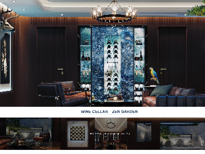 Thiết kế nội thất Biệt Thự tại Hồ Chí Minh WINE CELLAR - ZEN GARDEN
