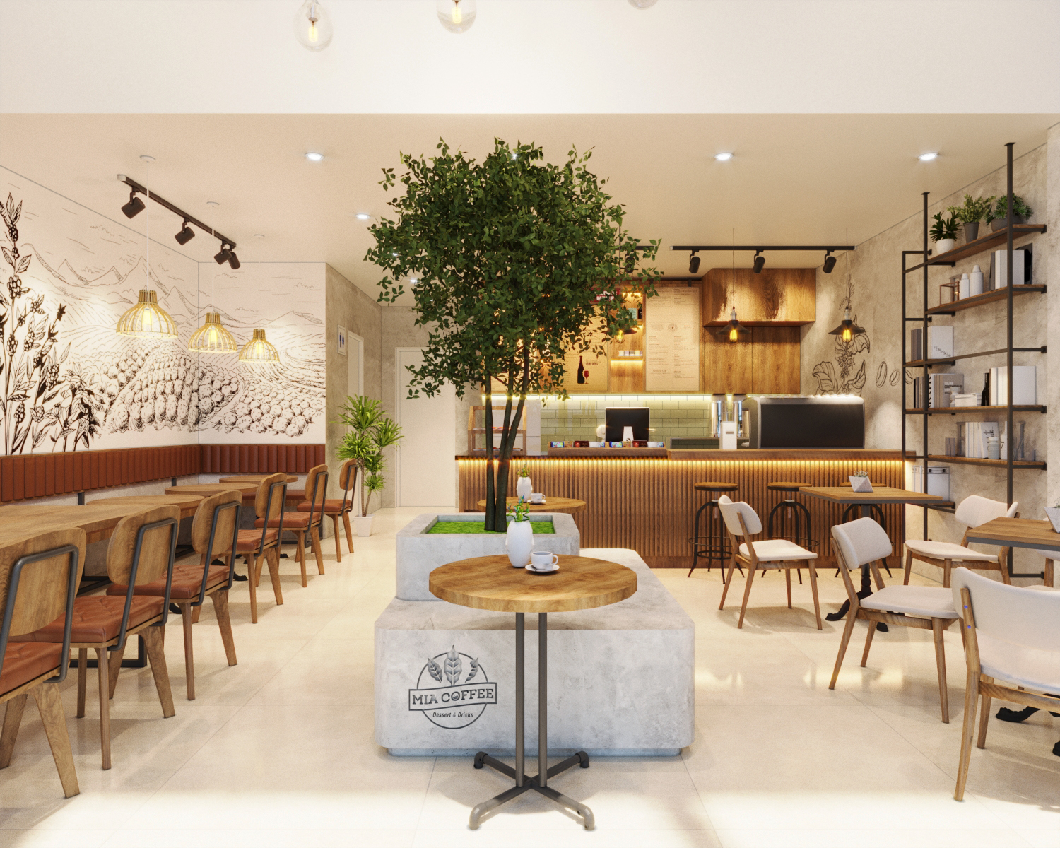 thiết kế nội thất Cafe tại Hồ Chí Minh MIA Tea&Coffee 5 1554269245