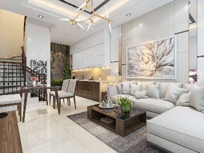 Thiết kế nội thất Nhà Mặt Phố tại Hà Nội Nhà ở gia đình Hoàng Hoa Thám