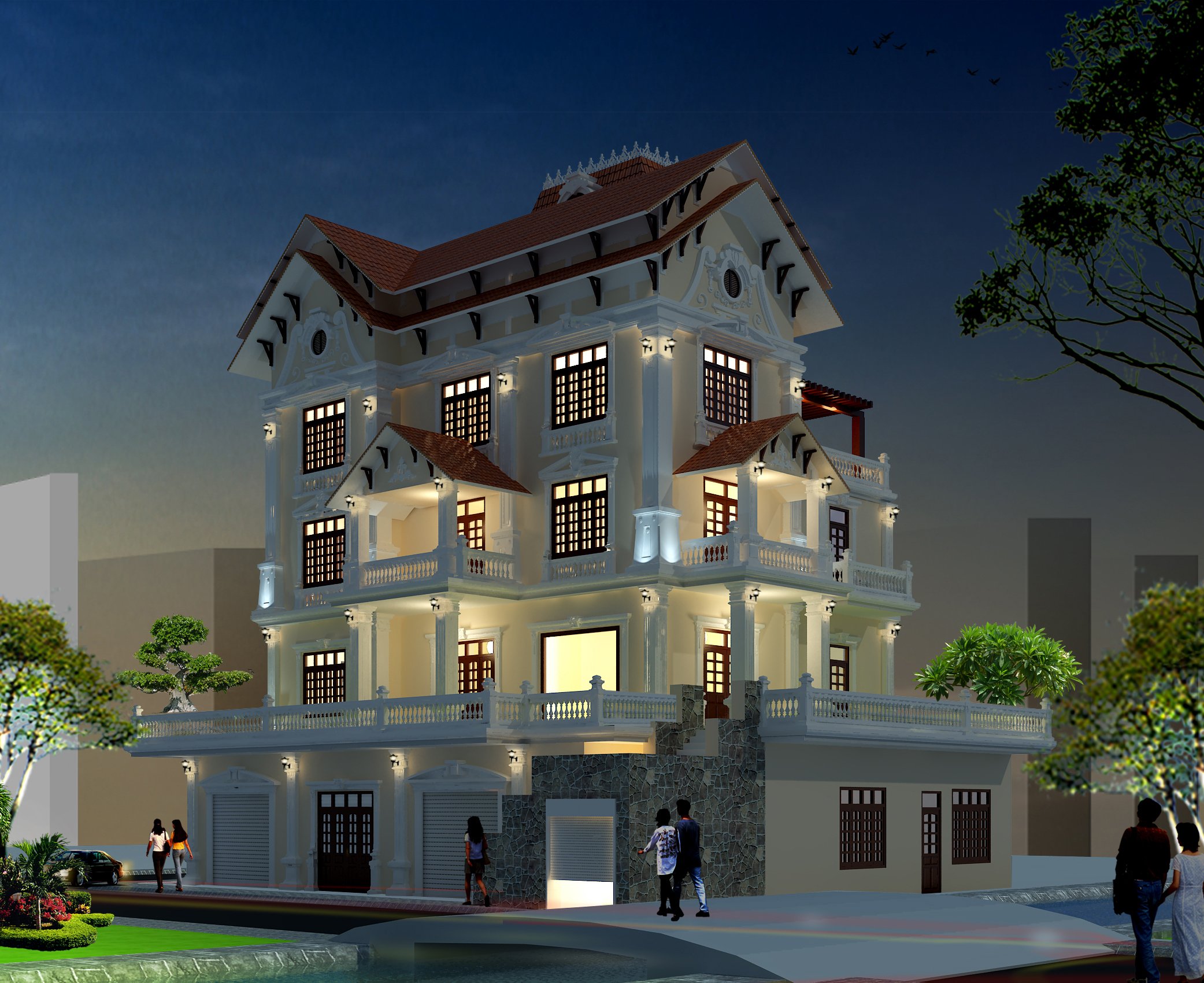 thiết kế Biệt Thự 5 tầng tại Bắc Ninh Nhà anh Thanh - Đồng Phúc, Từ Sơn, Bắc Ninh 0 1547542540