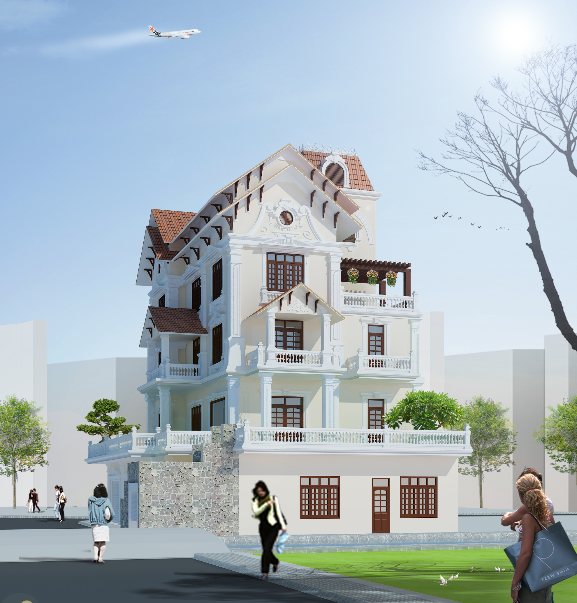 thiết kế Biệt Thự 5 tầng tại Bắc Ninh Nhà anh Thanh - Đồng Phúc, Từ Sơn, Bắc Ninh 1 1547542541