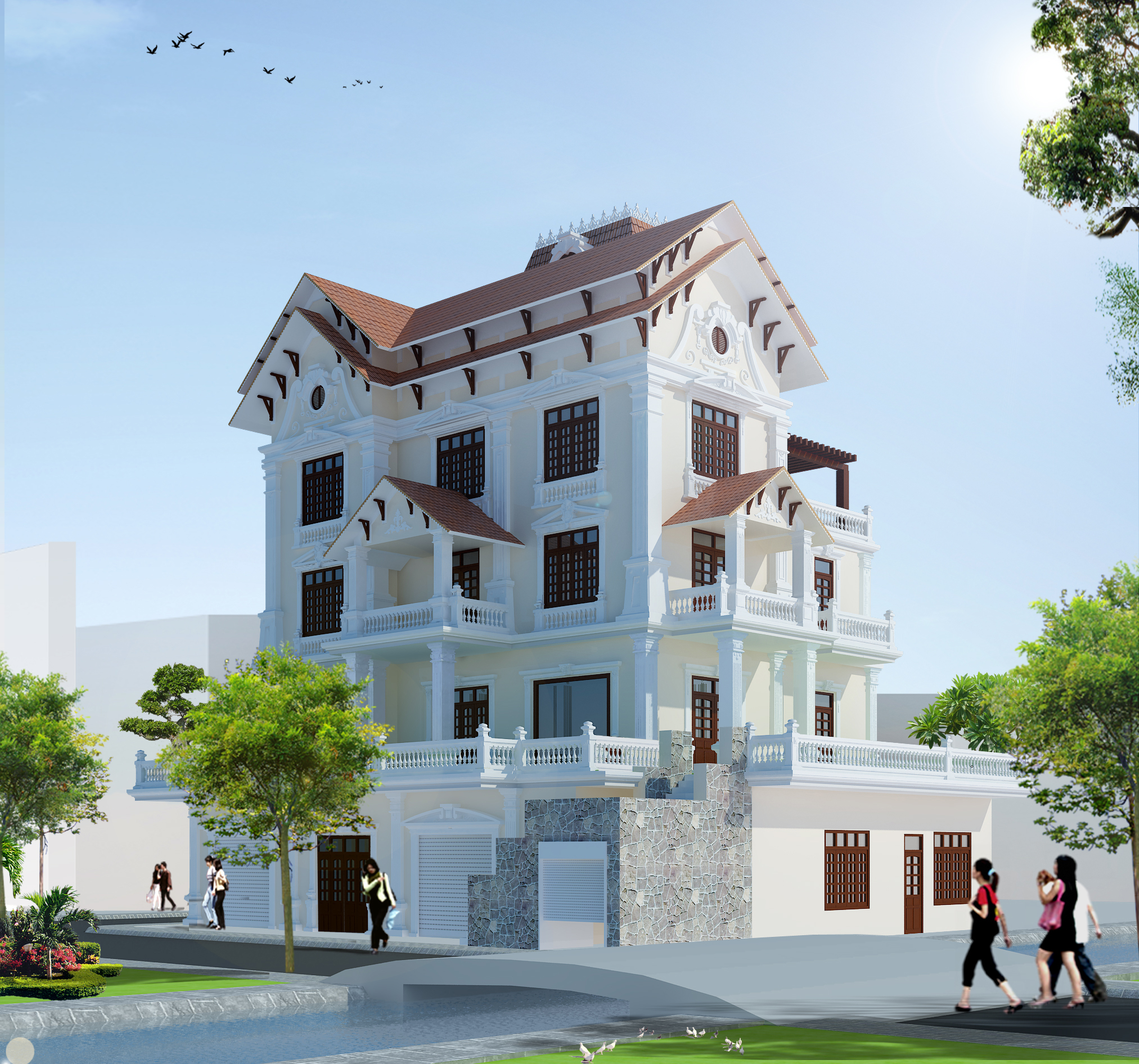 thiết kế Biệt Thự 5 tầng tại Bắc Ninh Nhà anh Thanh - Đồng Phúc, Từ Sơn, Bắc Ninh 2 1547542542