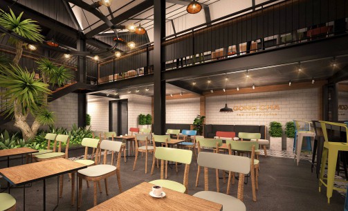 thiết kế nội thất Cafe tại Thừa Thiên Huế GongCha Huế: Ảnh thiết kế cho tới hoàn thiện 100% 6 1549942582