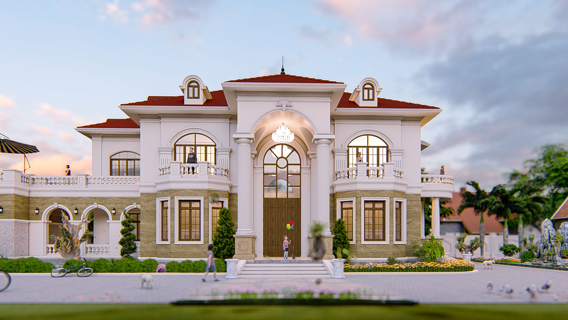 Thiết kế Biệt Thự tại Hà Nội BIỆT THỰ VƯỜN 1590719653 1